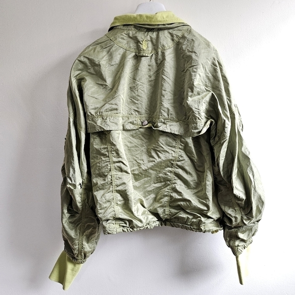 New Free People FP Movement Opal Green Mist Workout Windbreaker Jacket Medium - Picture 11 of 15